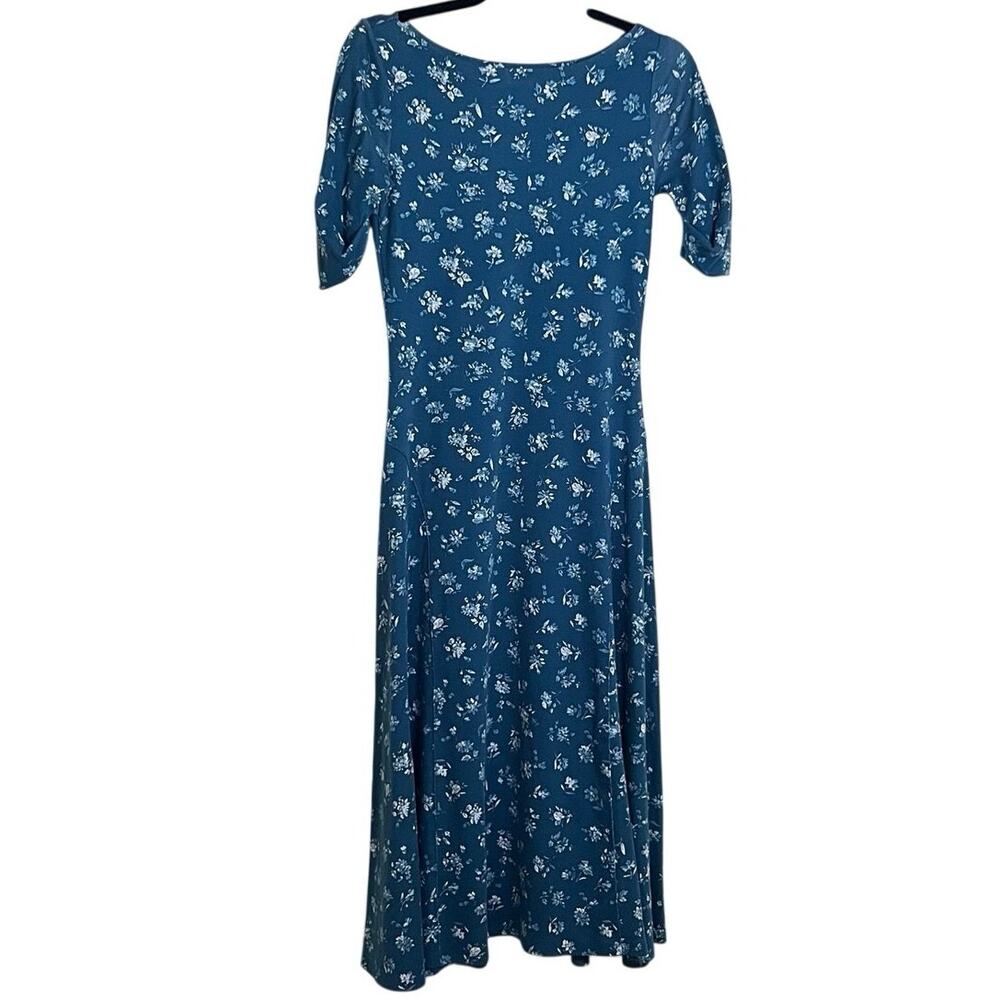 Lauren Ralph Lauren Women's Floral Stretch Cotton Midi Dress Size: XS - Picture 3 of 6